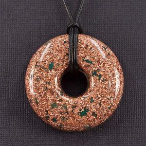 Amazonite and Copper Orgonite Pendant